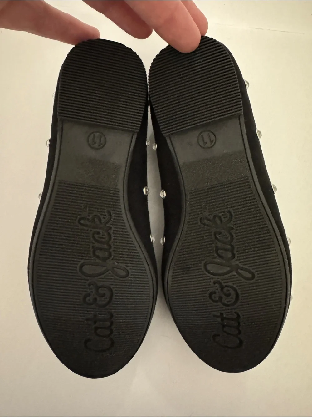 Cat & Jack Black Studded Mary Jane Flats